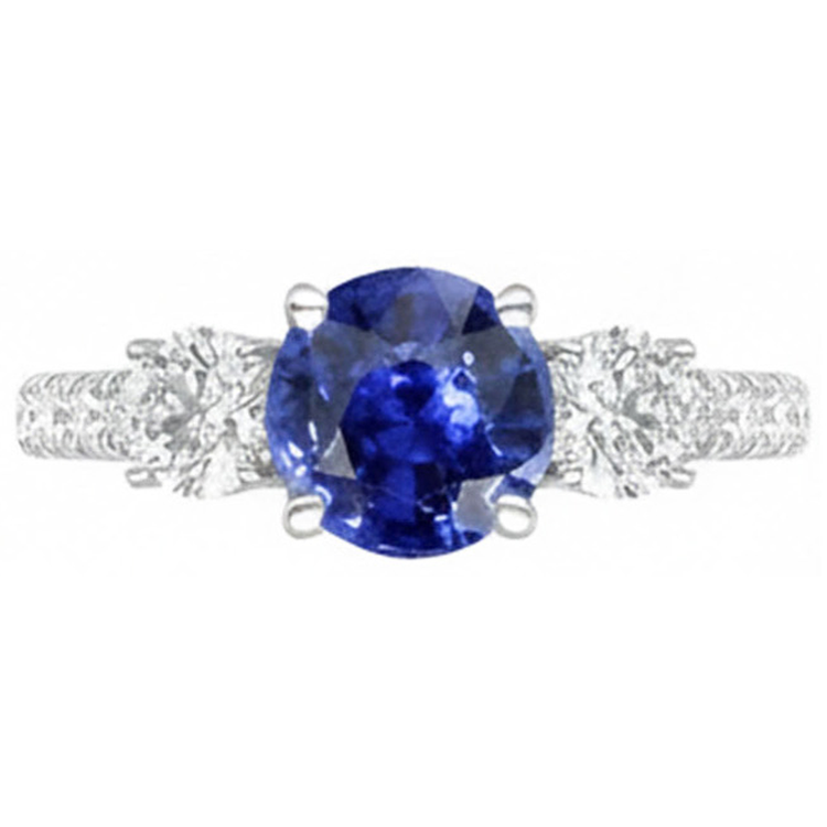 naturel diamant 4.50carats bague angle de côté