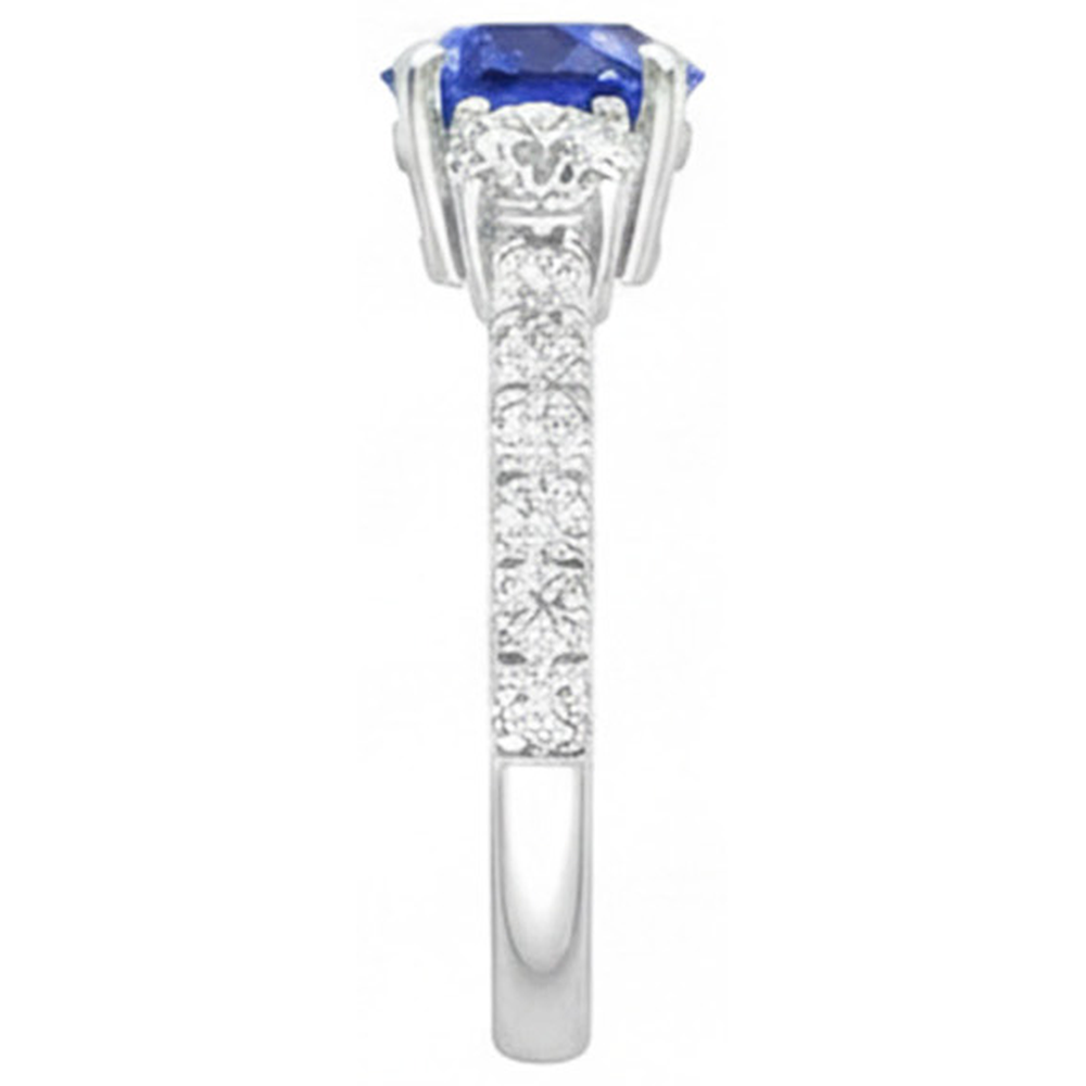 naturel diamant 4.50carats bague vue de profil