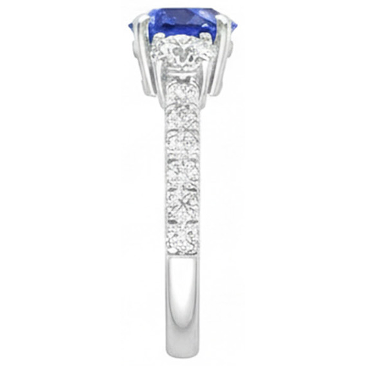 naturel diamant 4.50carats bague vue de profil
