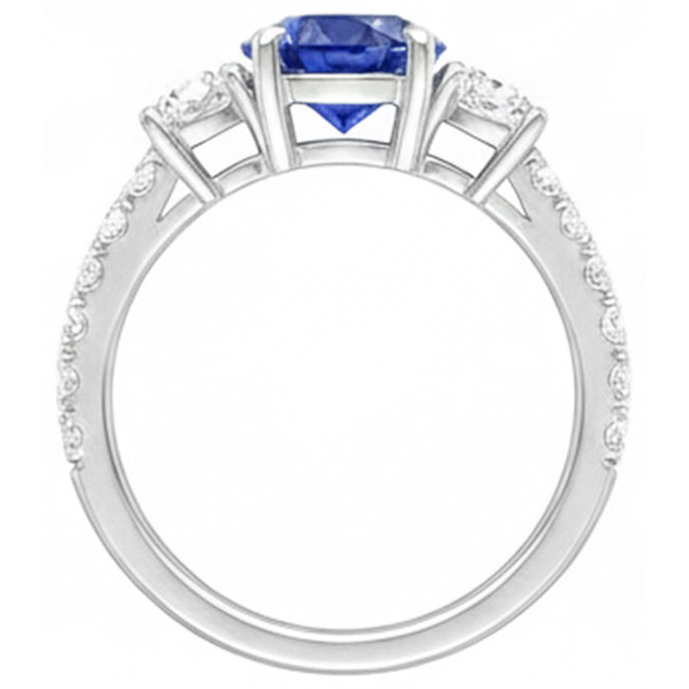 naturel diamant 4.50carats bague sur blanc