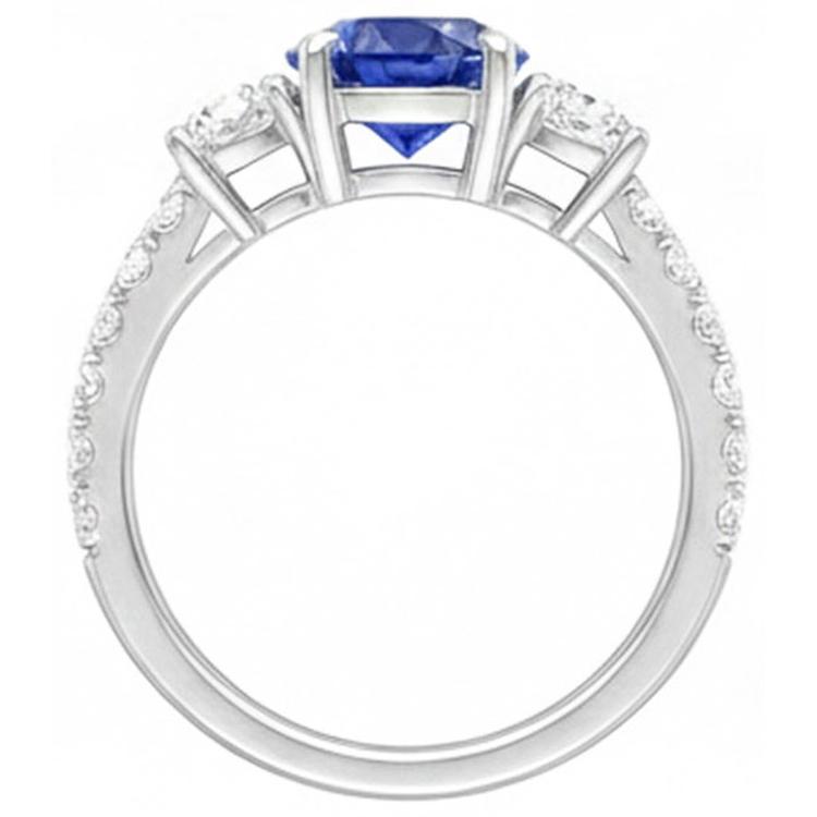 naturel diamant 4.50carats bague sur blanc