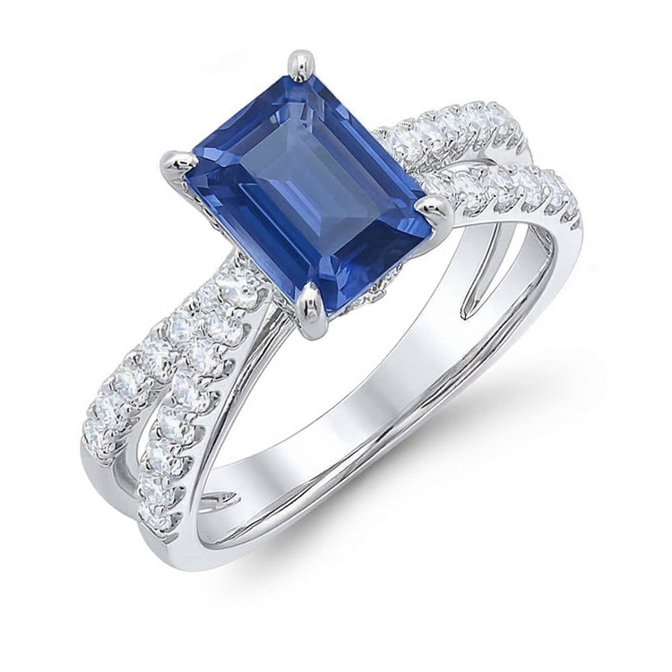naturel diamant 3.50carats bague angle de côté
