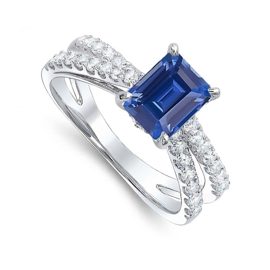 naturel diamant 3.50carats bague vue de profil