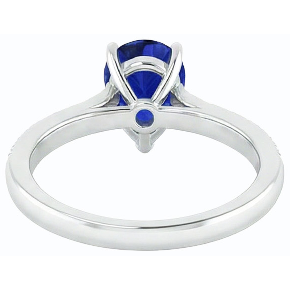 naturel pear diamant 3carats bague vue de dessus