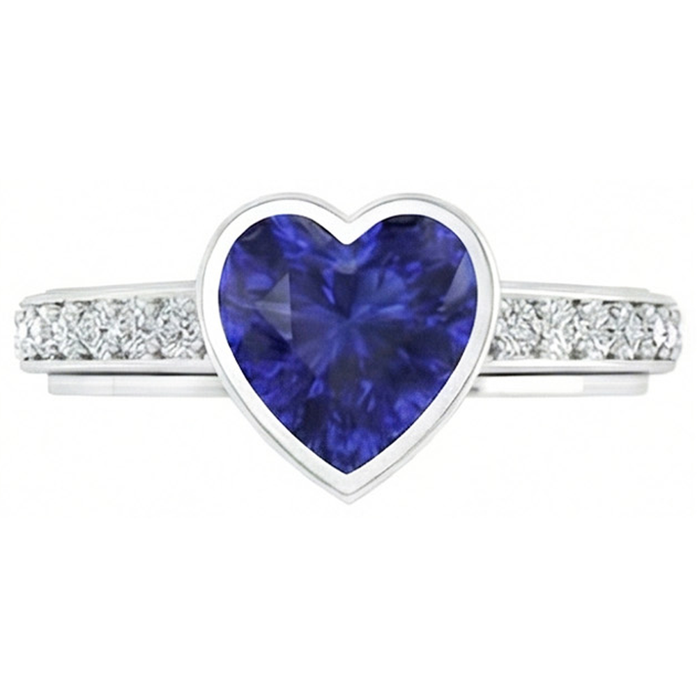 naturel round diamant 3.50carats bague détail rapproché