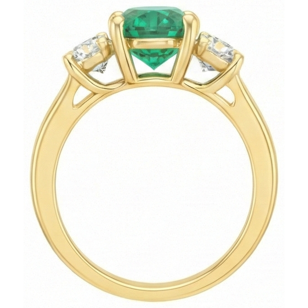 naturel oval diamant 5.25carats bague sur blanc