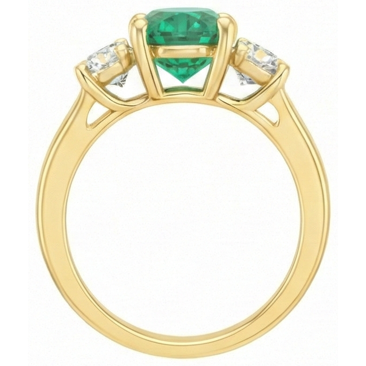 naturel oval diamant 5.25carats bague sur blanc