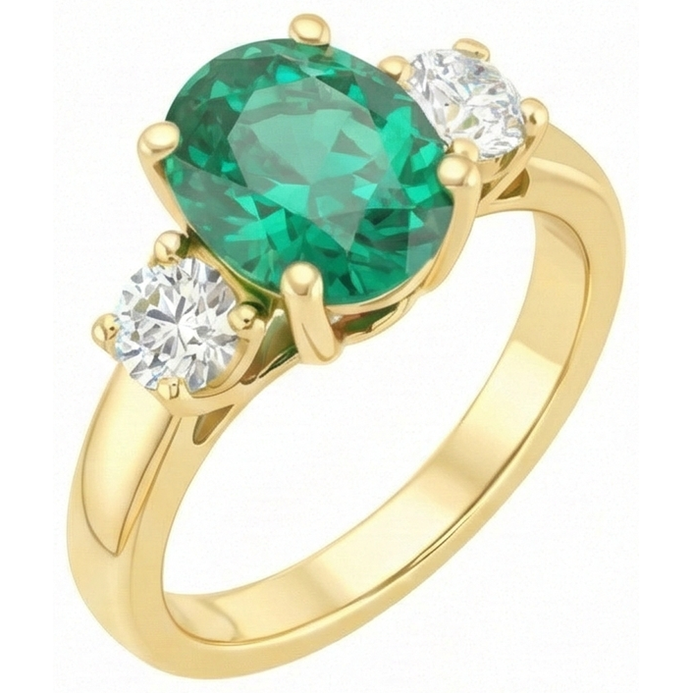 naturel oval diamant 5.25carats bague détail rapproché