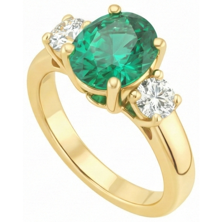 naturel oval diamant 5.25carats bague vue de dessus