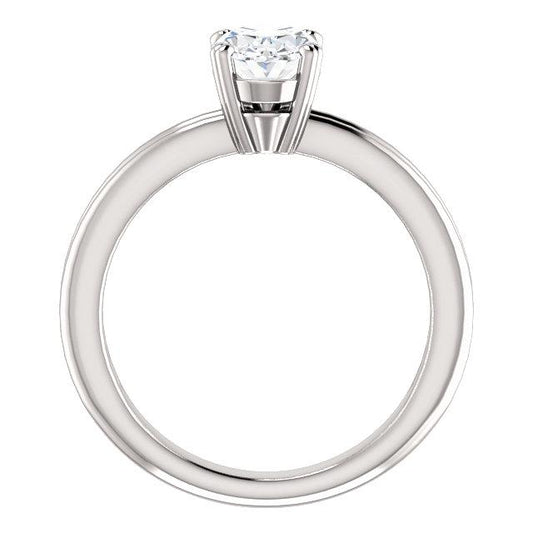 Bague de fiançailles solitaire Réel diamant 2 carats tige fendue bijoux femme