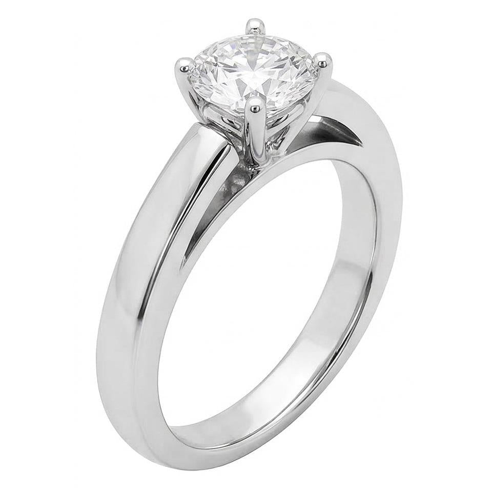 naturel diamant 1.01carats bague angle de côté