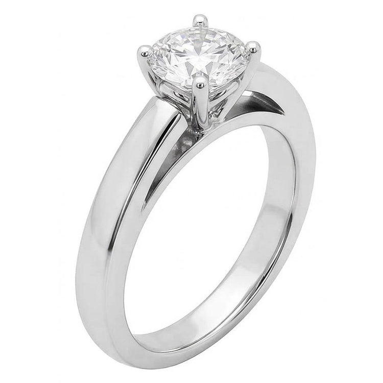 naturel diamant 1.01carats bague angle de côté