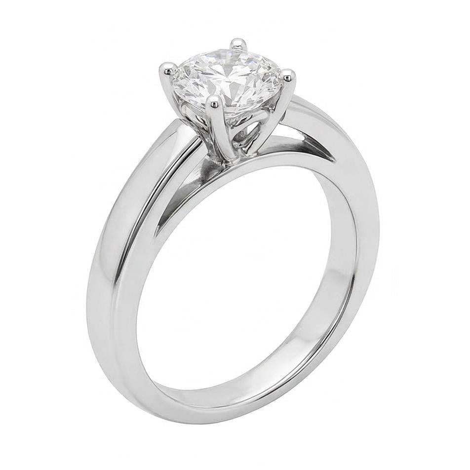 naturel diamant 1.01carats bague vue de dessus