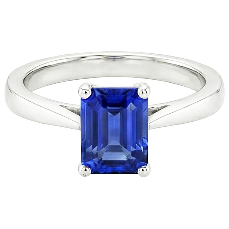 naturel diamant 2carats bague sur blanc