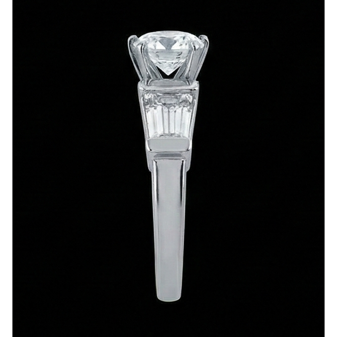 Bague de fiançailles style trois pierres diamants 2.01 carats Nouveau