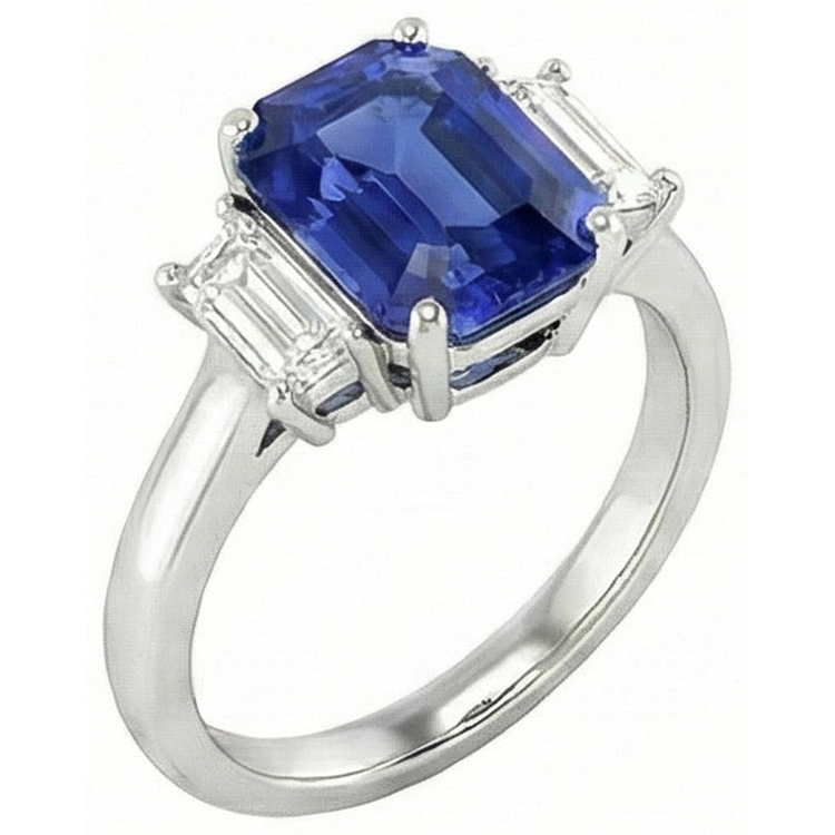 naturel diamant 2.50carats bague angle de côté