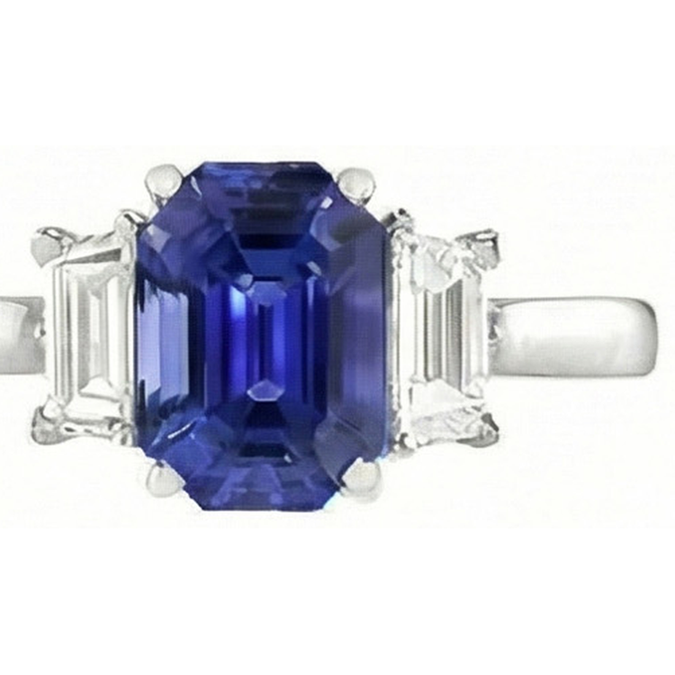 naturel diamant 2.50carats bague vue de profil