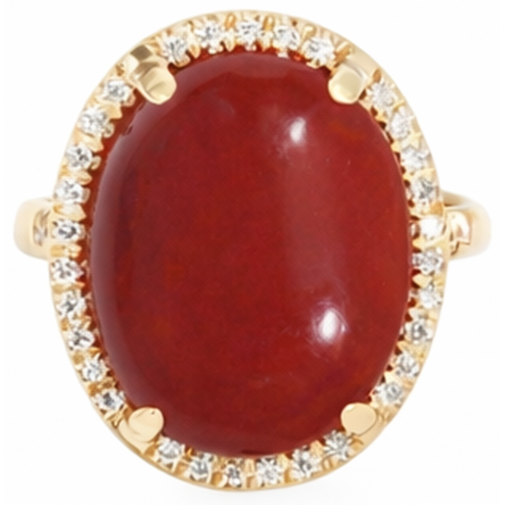 naturel oval diamant 17carats bague angle de côté
