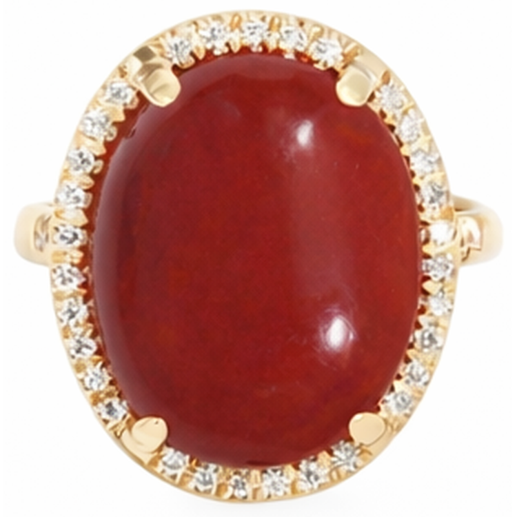 naturel oval diamant 17carats bague angle de côté