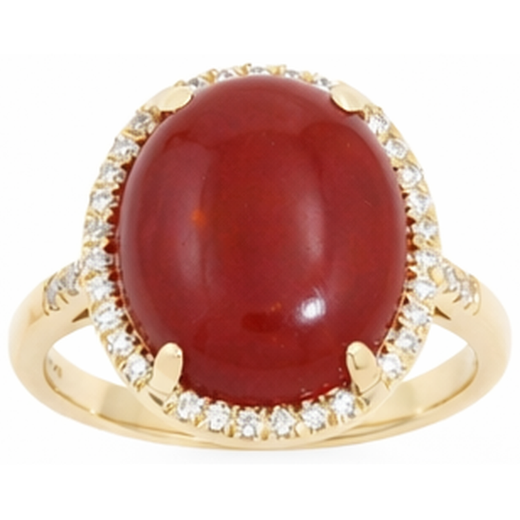 naturel oval diamant 17carats bague détail rapproché