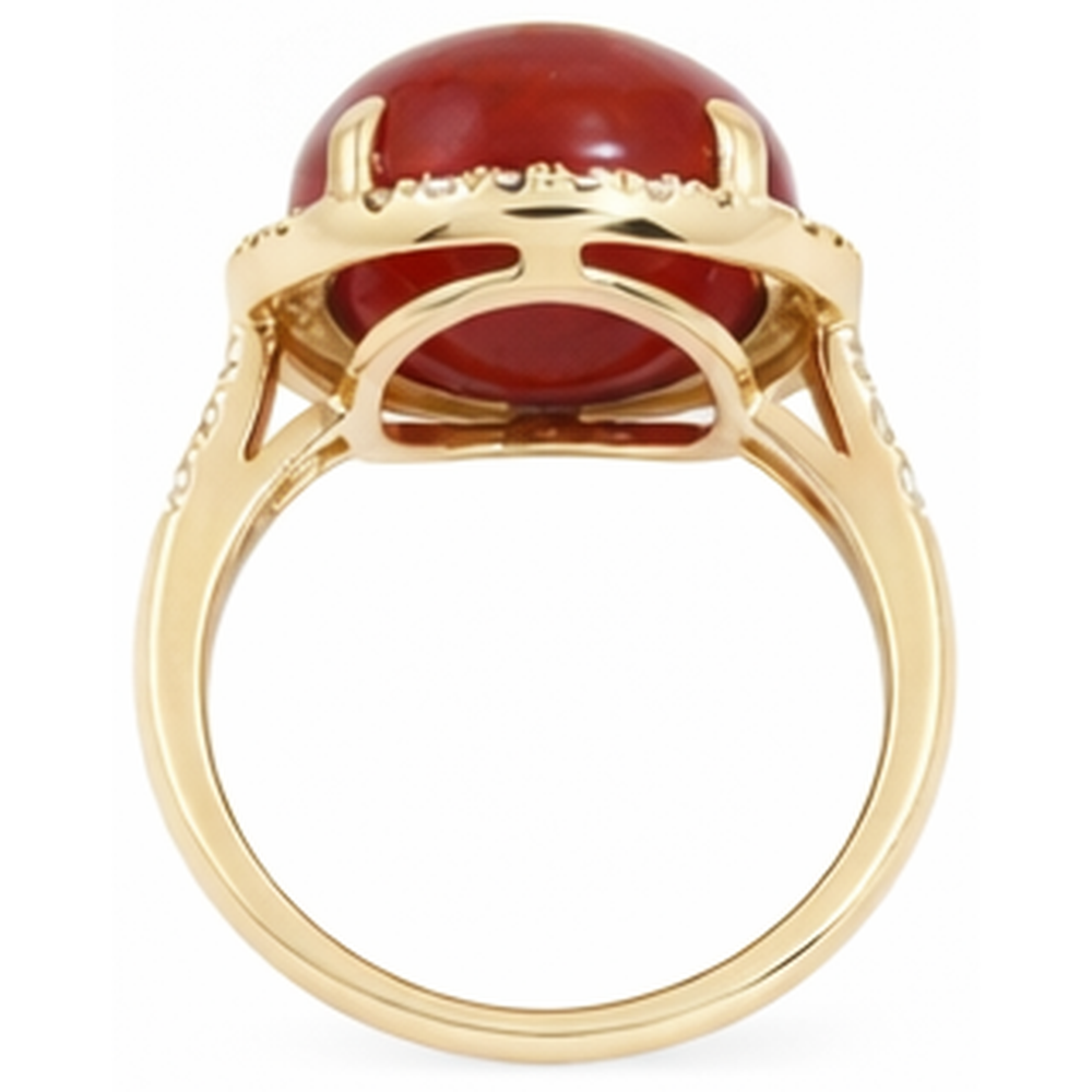 naturel oval diamant 17carats bague avec accents diamants