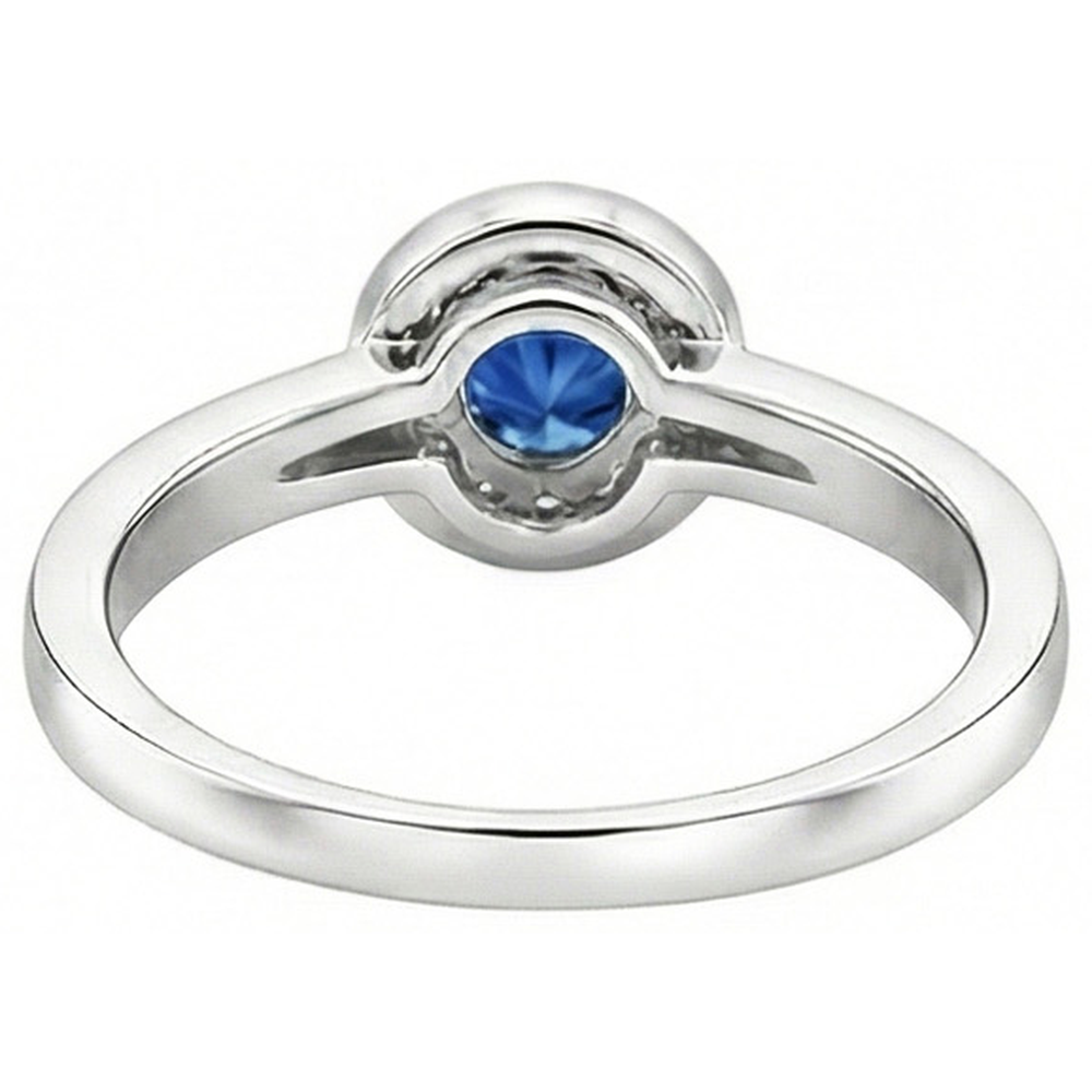naturel round diamant 3.40carats bague sur blanc