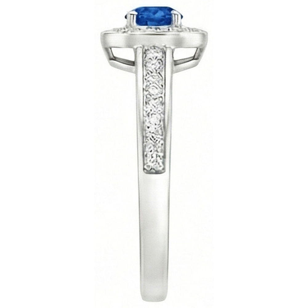 naturel round diamant 3.40carats bague vue de profil