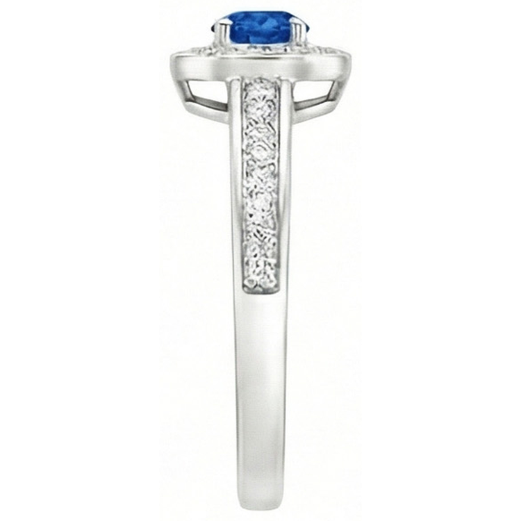 naturel round diamant 3.40carats bague vue de profil