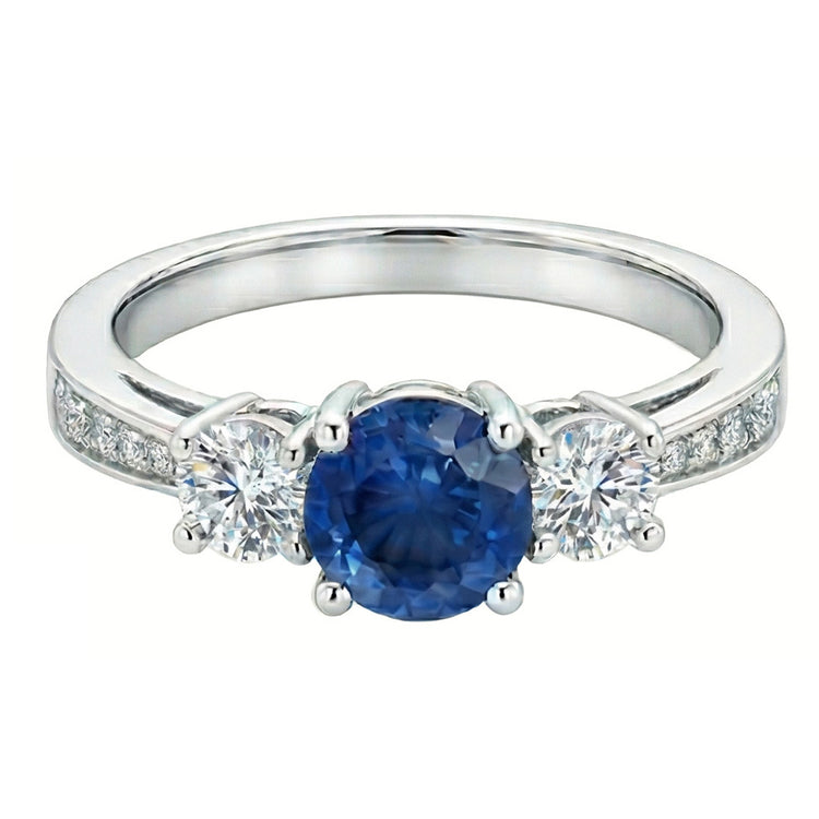 naturel round diamant 3.80carats bague détail rapproché
