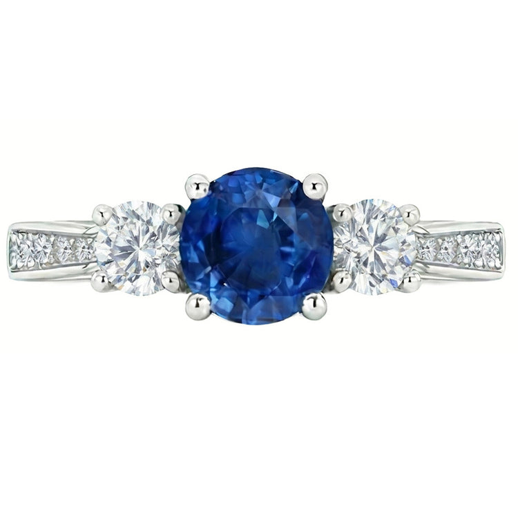naturel round diamant 3.80carats bague vue de dessus