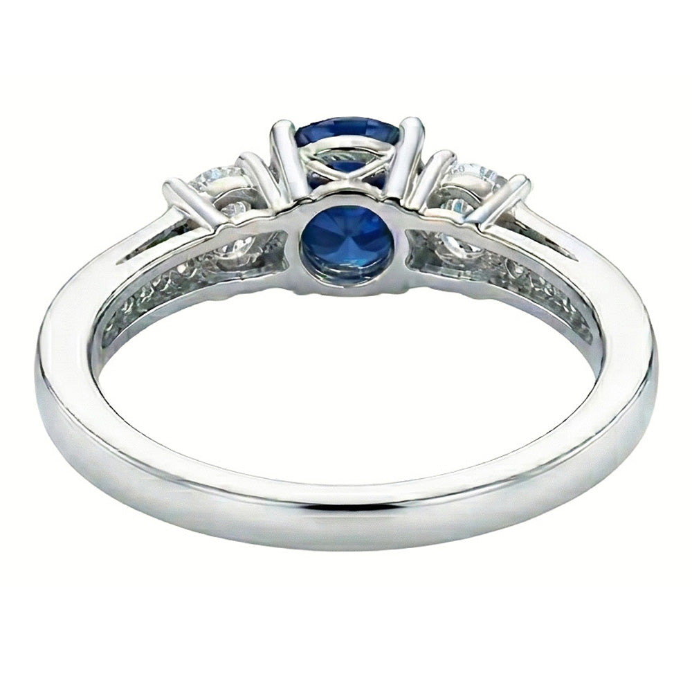 naturel round diamant 3.80carats bague sur blanc