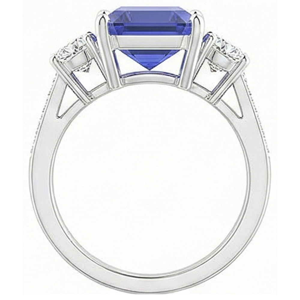 naturel diamant 5carats bague sur blanc