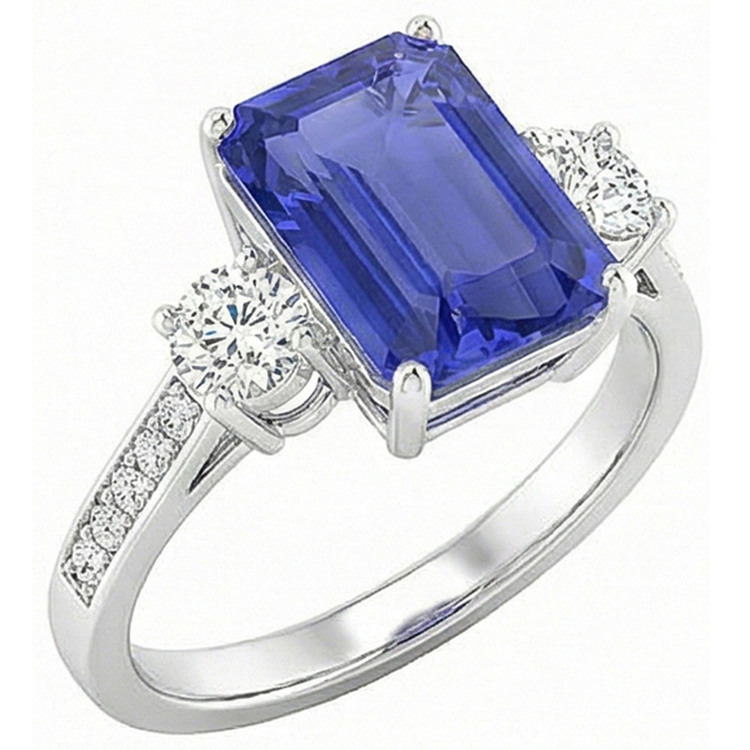 naturel diamant 5carats bague angle de côté
