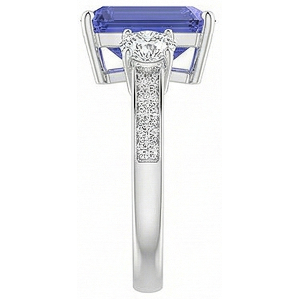 naturel diamant 5carats bague vue de profil
