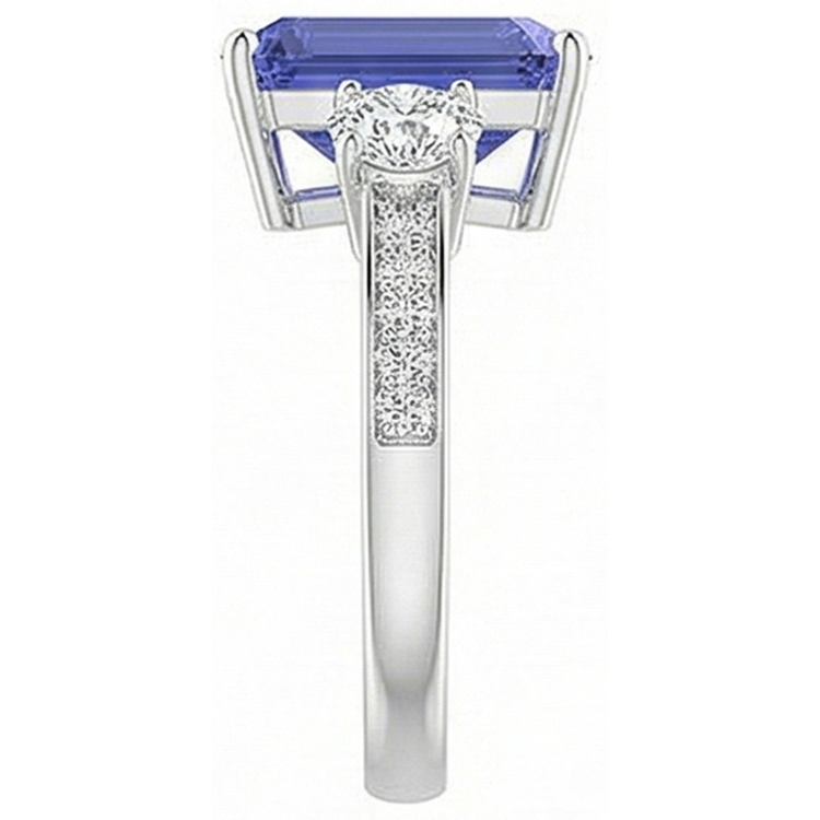 naturel diamant 5carats bague vue de profil