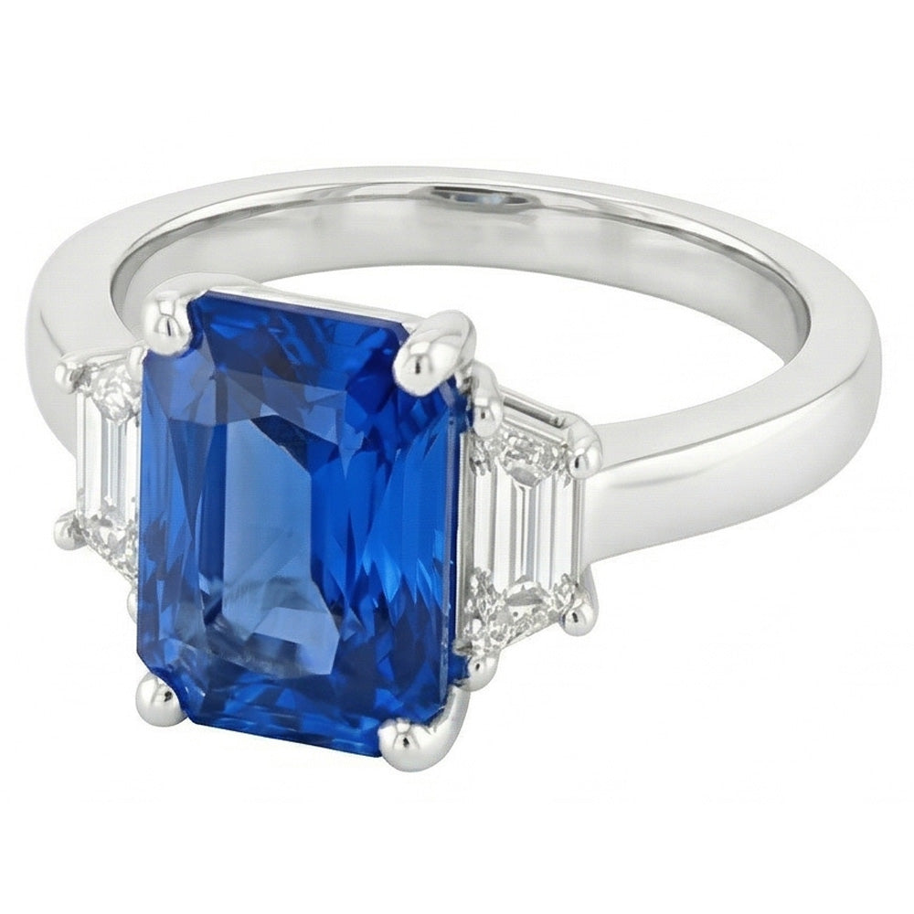 naturel radiant saphir 1.75carats bague détail rapproché