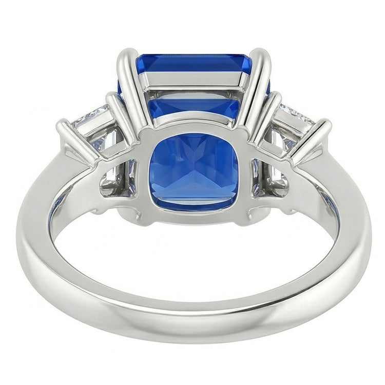 naturel radiant saphir 1.75carats bague vue de profil