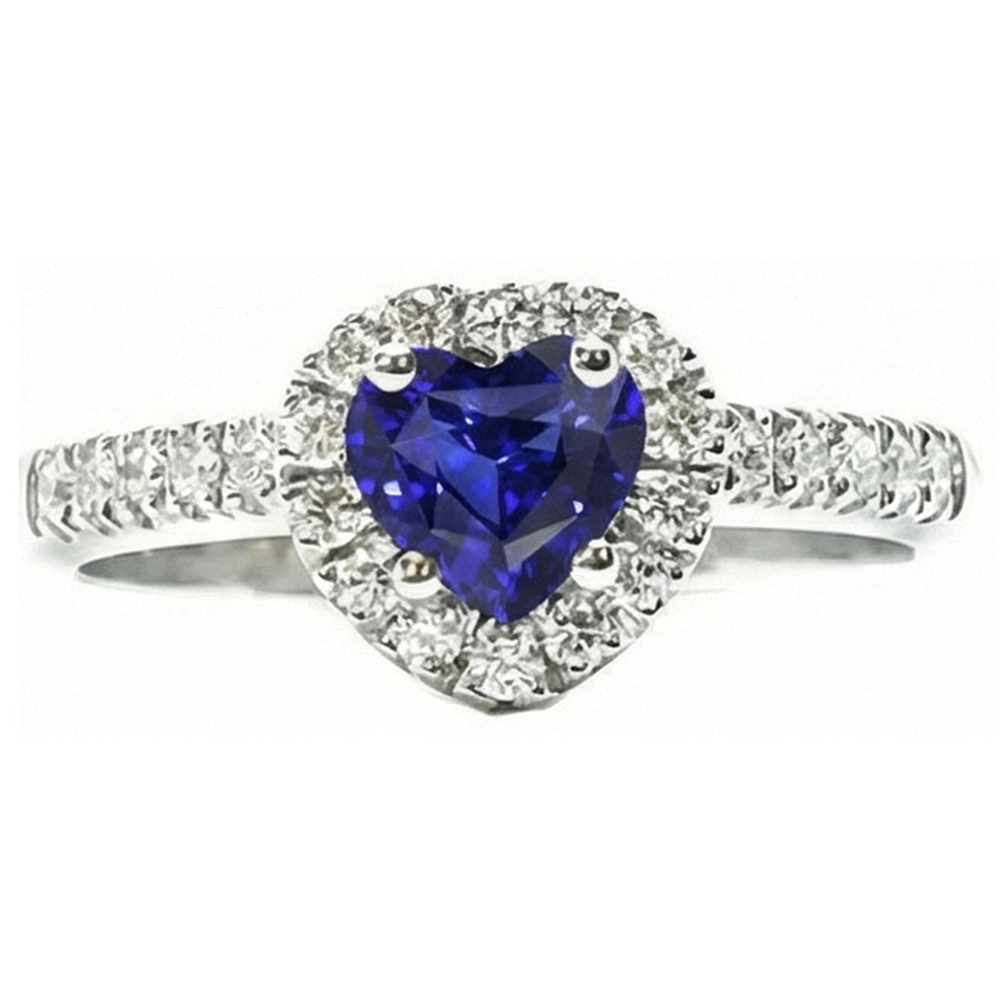 naturel heart diamant 3.50carats bague angle de côté