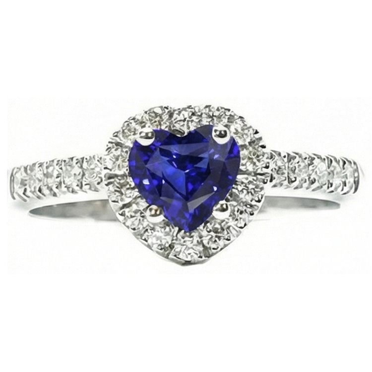 naturel heart diamant 3.50carats bague angle de côté