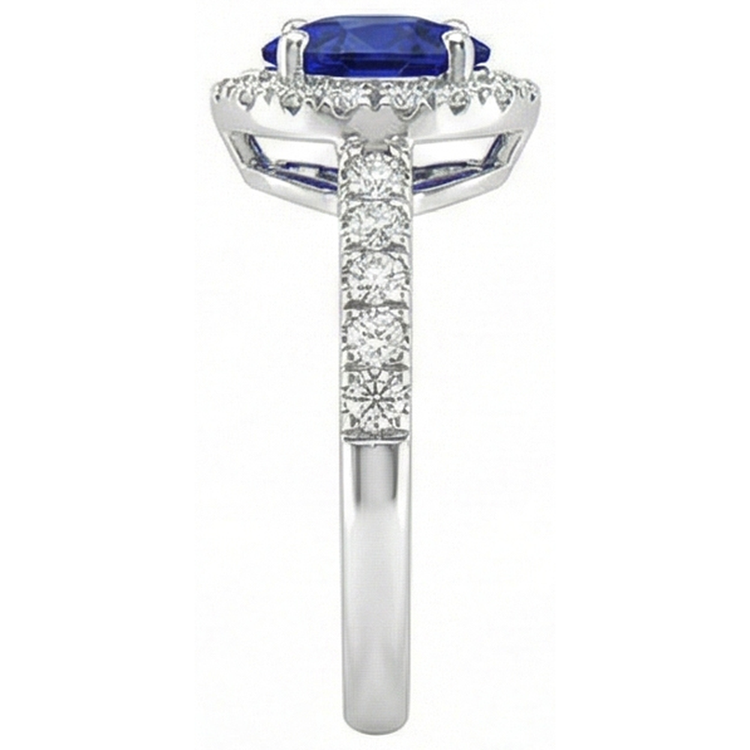 naturel heart diamant 3.50carats bague vue de dessus