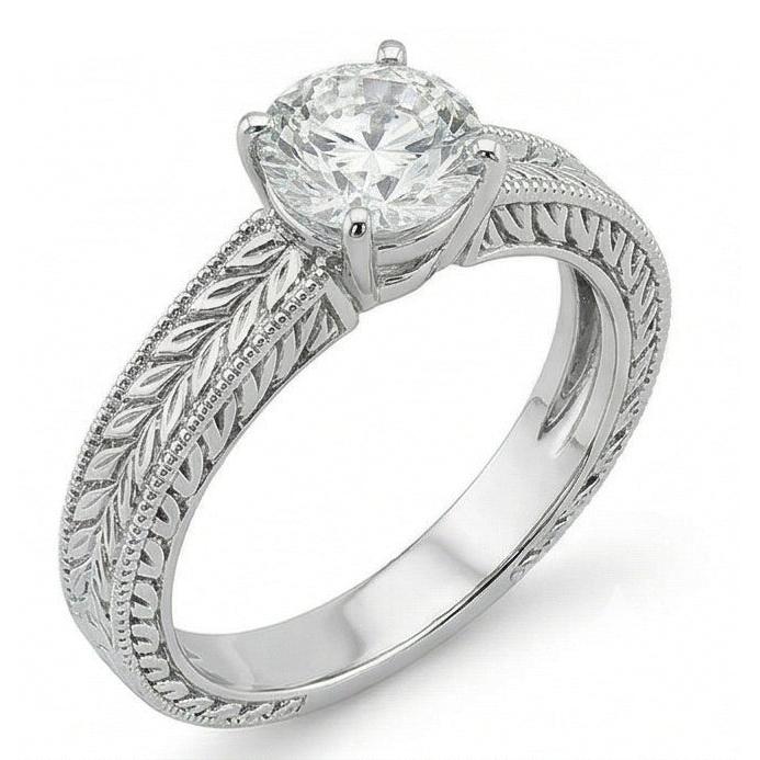 naturel diamant 2.50carats bague vue de profil