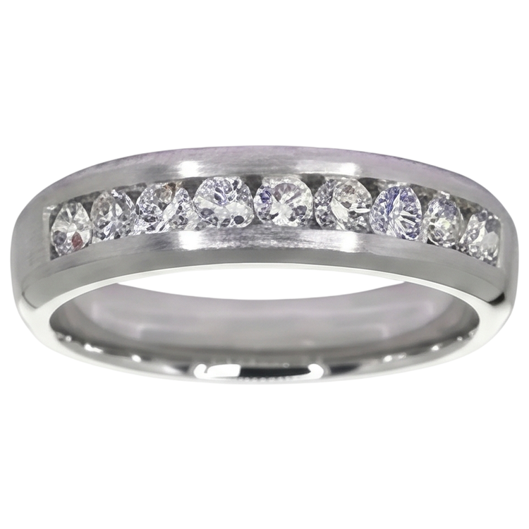 Bague de mariage à chaîne sertie de diamants ronds 1.35 carats de bijoux