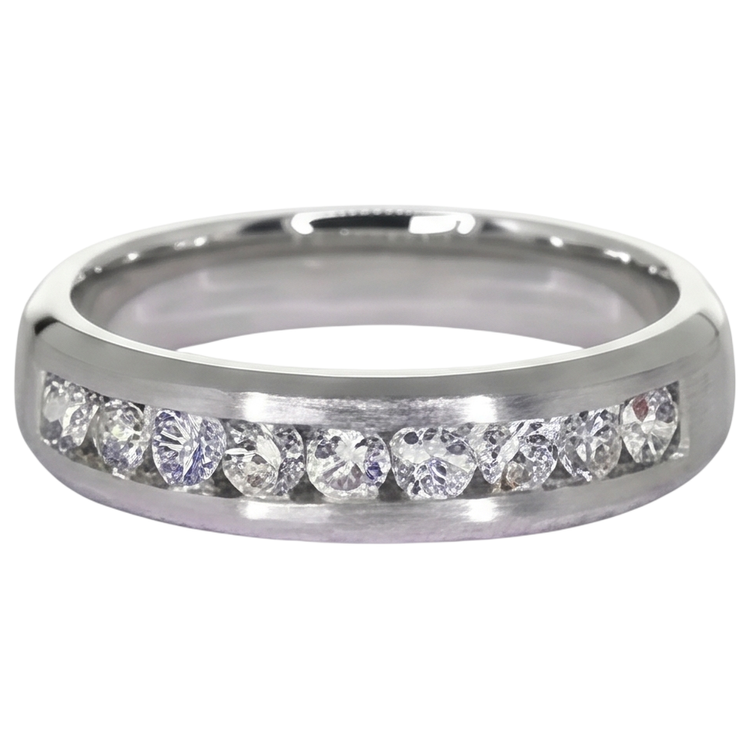 Bague de mariage à chaîne sertie de diamants ronds 1.35 carats de bijoux
