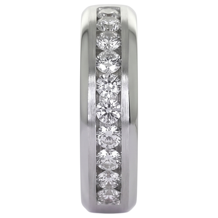 Bague de mariage à chaîne sertie de diamants ronds 1.35 carats de bijoux