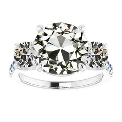 Bague de mariage avec Naturel diamants ronds taille vieille mine en or bijoux pour dames 9 carats