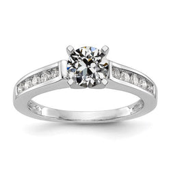 Bague de mariage avec Réel diamants ronds taille ancienne mine sertie 2.50 carats