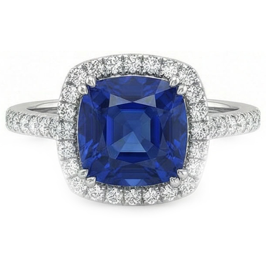 naturel round diamant 3.5carats bague angle de côté