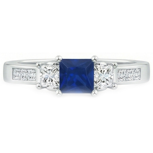 naturel diamant 2.85carats bague angle de côté
