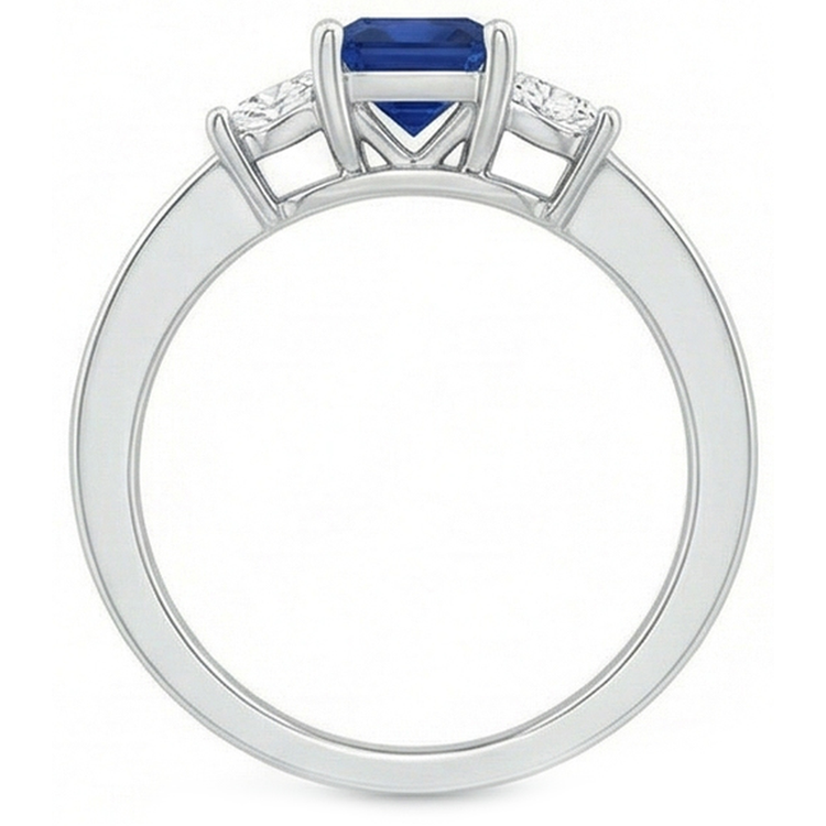 naturel diamant 2.85carats bague sur blanc