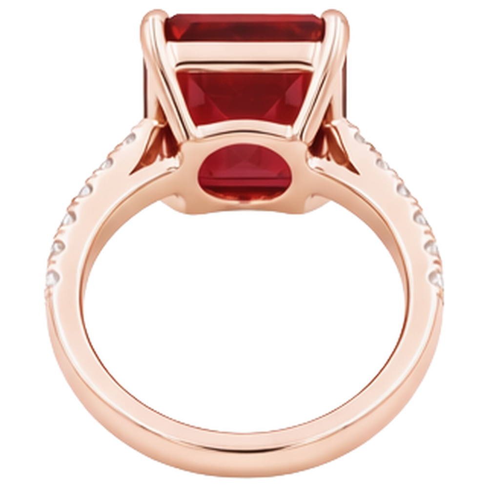 naturel diamant 11.25carats bague vue de profil